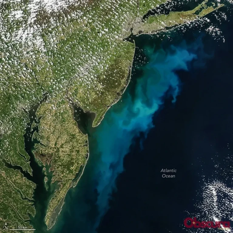 Au large de la côte est américaine, la NASA suit un bloom de phytoplancton aux couleurs trompeuses