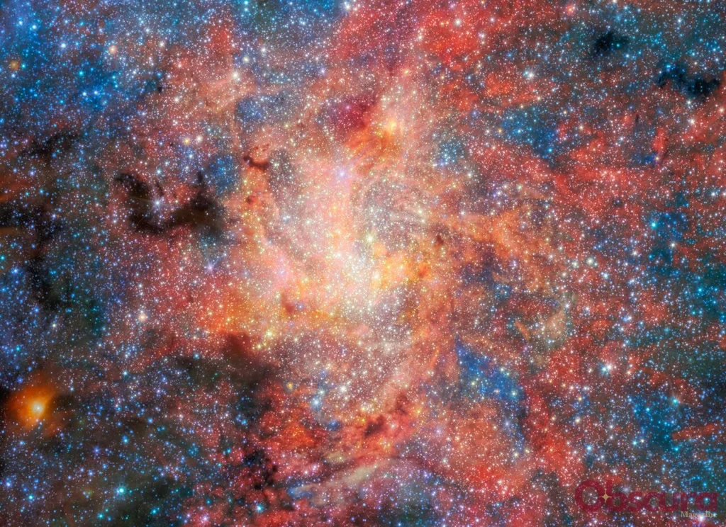 Webb détecte eau et poussière autour d’IRS 3, près de Sagittarius A*